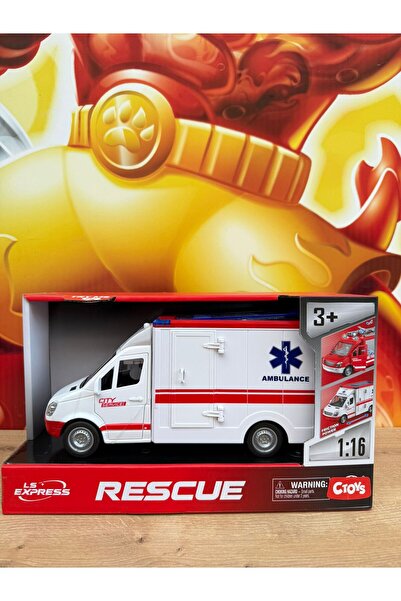 scntoys Oyuncak Ambulans Sesli Işıklı Sedyeli Büyük Ön Kapı Ve Arka Kapıları ...