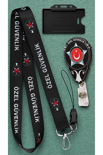 chic crazze Güvenlik Personeli için 3lü Yoyo Kartlık Seti Boyun Askı İpi Dahil