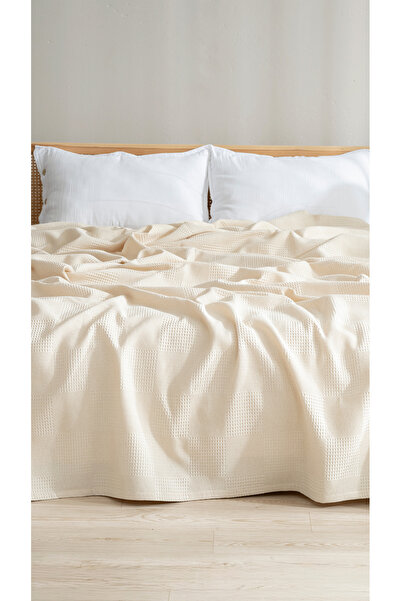 MYLASA HOME غطاء سرير منقوش بنمط الوافل لسرير فردي - 100% قطن خفيف الوزن للاستخدام في 4 مواسم، غطاء سرير هوائي عالي الجودة