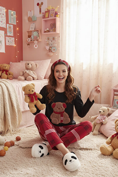 ELİTOL Σετ γυναικεία πιτζάμα Cozy Teddy