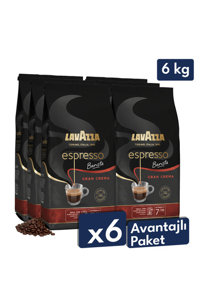 LavAzza Espresso Barista Gran Crema Çekirdek Kahve (1000gr) x6