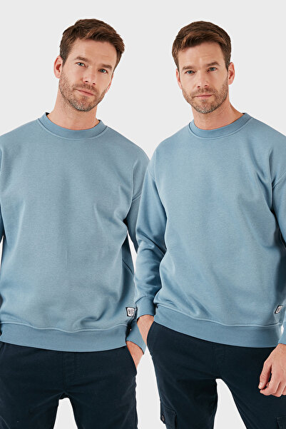 Buratti Regular Fit Crew Neck Ribbed 2-Pack Sweat Men's Sweat 5905255S2