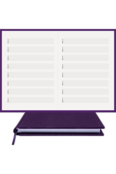 BİDEFTER Guitar Note Book - with Tab Key - 100% Handmade, Hand Sewing, 2026 C...