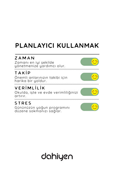 Dahiyen Günlük Beslenme Planlayıcısı | A5 Boyut