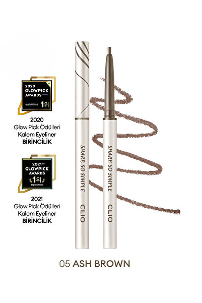 CLIO Suya Dayanıklı, İnce Uçlu Göz Kalemi CLIO Sharp So Simple Waterproof Pencil Liner (005 Ash Brown)