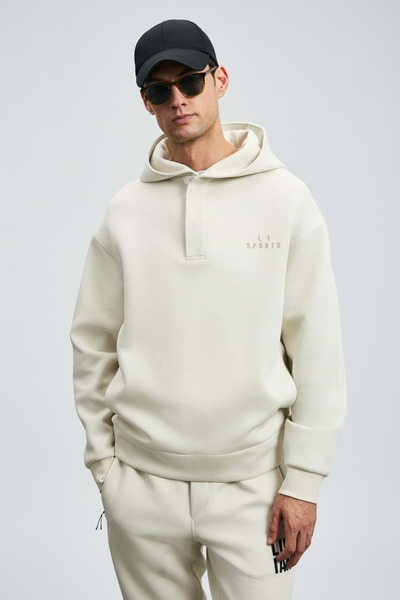 Lufian 112030180 Road Erkek Sweatshirt BEYAZ