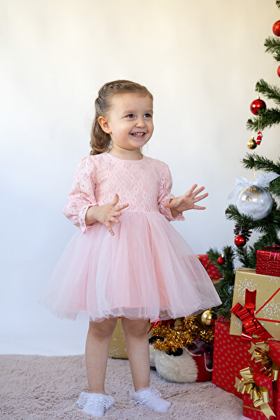 ALYRA Rochie de seară prințesă pentru fetiță din dantelă și dantelă - căptușită cu tul pentru ziua de naștere și nuntă