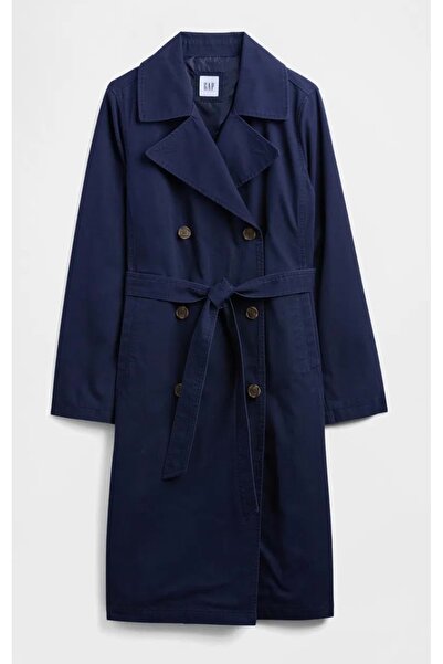 GAP 715913002 Trench Coat Jacket Women's Coat Dark Blue
