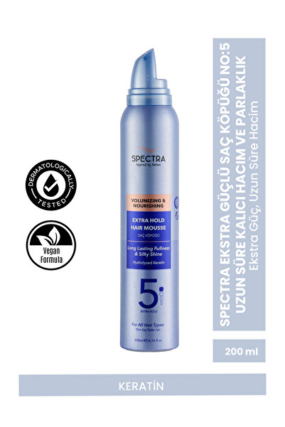 Spectra Care Ekstra Güçlü Keratin Saç Köpüğü No:5 – Uzun Süre Kalıcı Hacim ve...