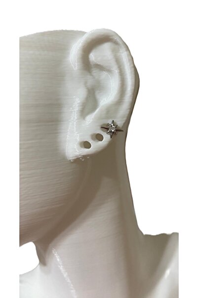 GÜLNAR BİJUTERİ MİNİMAL KUTUP YILDIZI KIKIRDAK TRAGUS HELİX PEARSING KÜPE (HE...