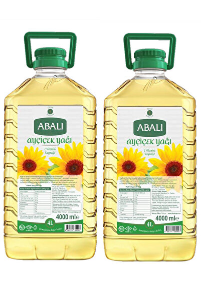 Abalı Ayçiçek Yağı 4 Lt x 2 Adet