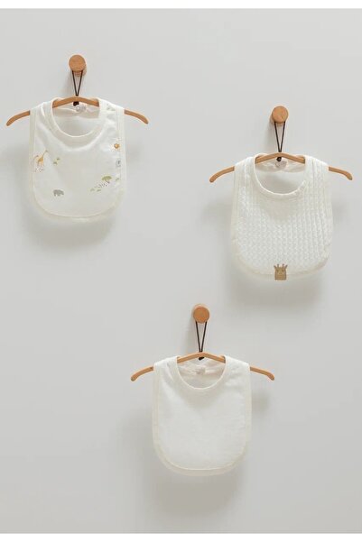 Caramell 3LÜ MAMA ÖNLÜK (0-6 AY BEBEKLER İÇİN UYUMLU) 3'lü Önlük %100 PAMUK M...