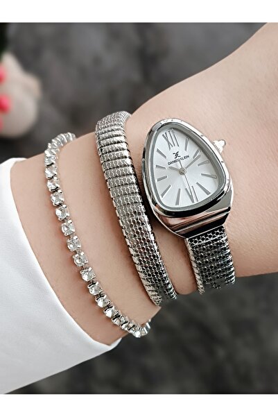 Daniel Klein DK YENİ YILAN MODELİ Çelik Bilezik Kadın Kol Saati+ Hediye Bileklik
