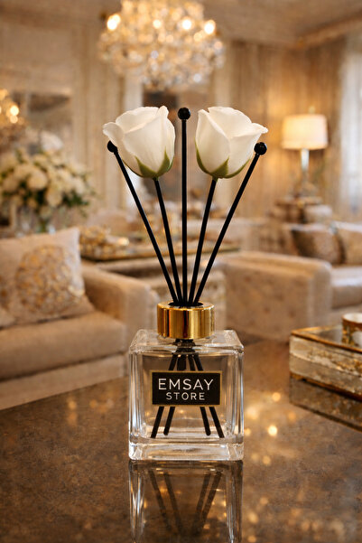 Emsay Store 5'li El Yapımı Rose Oda Kokusu ÇUBUĞU – Beyaz Gül Başlı Oda Kokus...