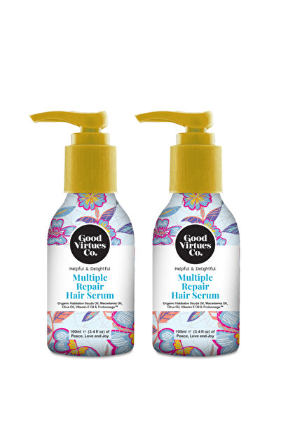 Good Virtues Co. قطعتان سيروم إصلاح الشعر، من حبة البركة العضوية، والمكاديميا...