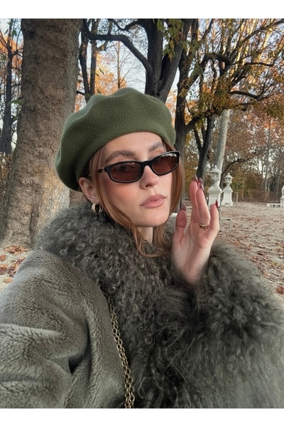 Goldmine Fransız Ressam Avusturalya Yün Keçe Bere Haki