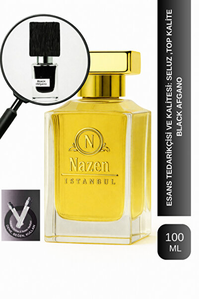 Nazen İstanbul Black Afgano | Reçine - Oud - Tütün - Amber | Aura ve Karanlık Unisex Extrait Parfüm