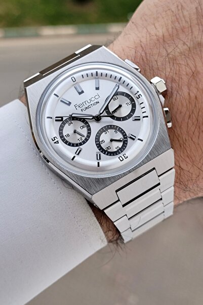 Ferrucci 41 mm Functional Men's Wristwatch with Gray Color Adjustable Strap