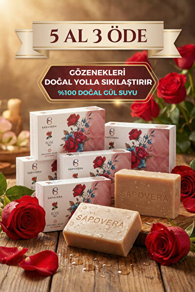 Sapovera Organik Gül Sabunu