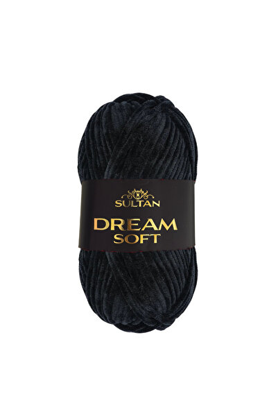 Sultan Dream Soft 935 Siyah Kadife İp 100Gr 1 Adet