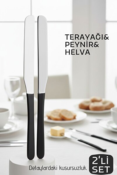 Transformacion Lüks Seri 2'li Tereyağı ve Peynir Bıçağı Seti - Paslanmaz Çeli...