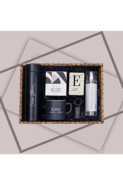 TrendHediye Erkek Hediye Seti & Kişiye Özel Termos,Fincan, Bady Mist, Anahtarlık, Sıcak Çıkolata, Magnet
