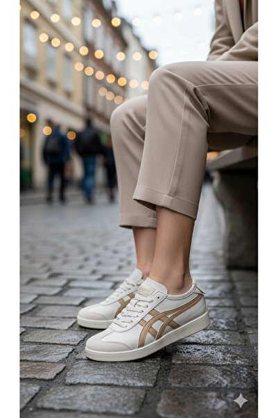 eTayger Günlük Comfort Taban Bağcıklı Unisex Sneaker Ayakkabı Bej