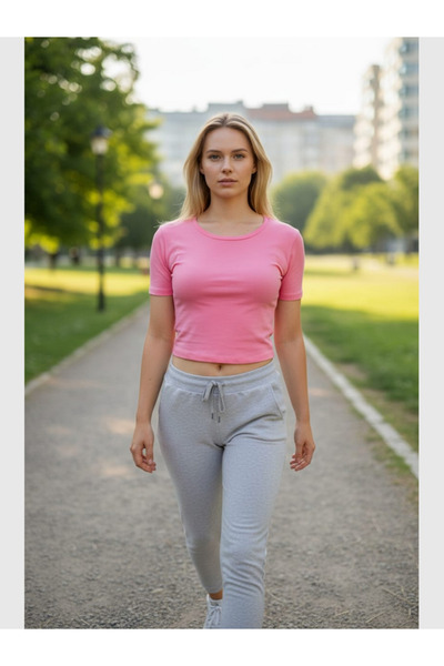 MODA Tricou crop pentru femei