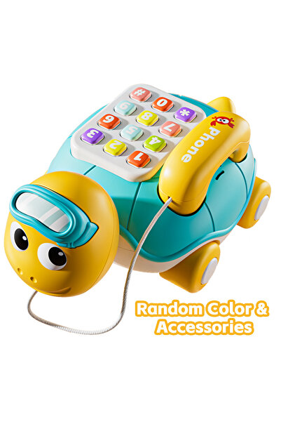 Choice هاتف موسيقي على شكل سلحفاة صفراء، لعبة هاتف محاكاة متعددة الوظائف للأط...