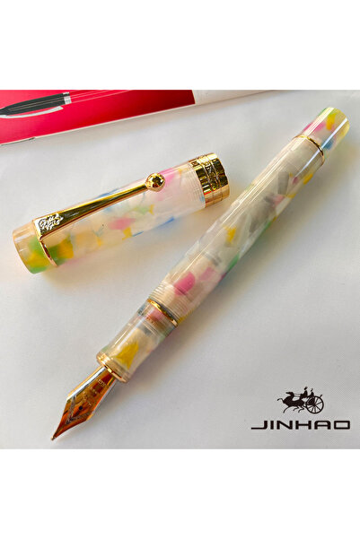 Choice36 F colorful Jinhao 100 Fountain Pen Celluloid Classic Style, Fine Nib...