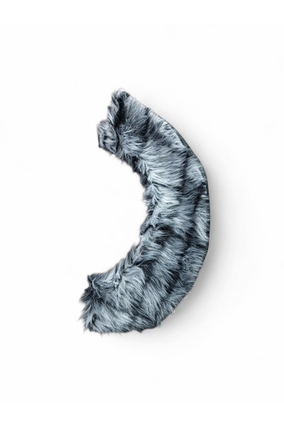 maia Gri Suni Kürk Şal Yaka Boyunluk – Yumuşak ve Dolgun Yapı