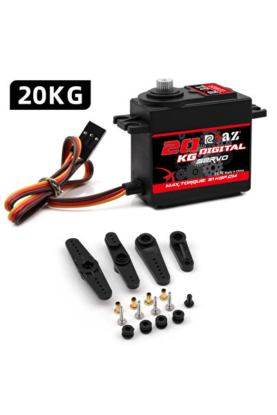 Choice محرك سيرفو رقمي RCXAZ بوزن 20 كجم، دوران 180 درجة، محرك سيرفو معدني، 1...