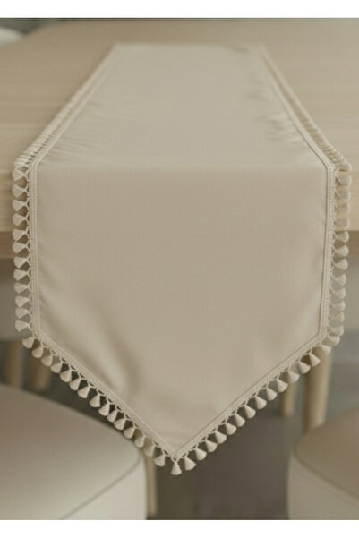 Destiva Home Runner din bumbac și in cu detaliu cu ciucuri Buldan İşi (50x140 cm)