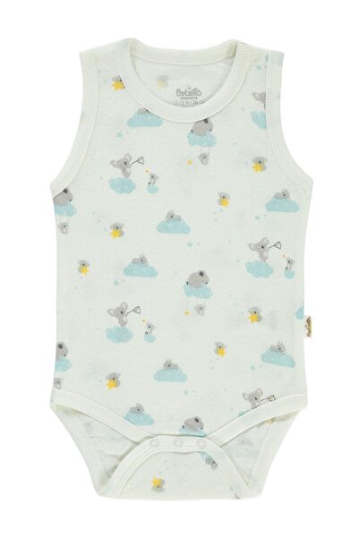 Bebetto Organic Stars and Koalas 18-36 Months Snap Fastener Bodysuit - Ecru 2...