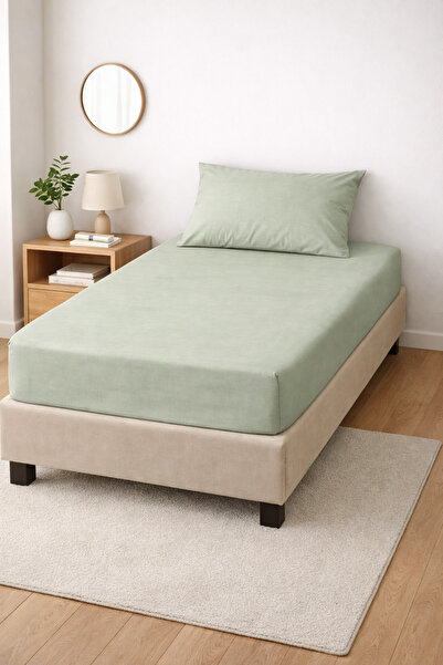Doğa 100% Cotton Poplin Fabric Fitted Sheet 100X200 Pillowcase 50X70