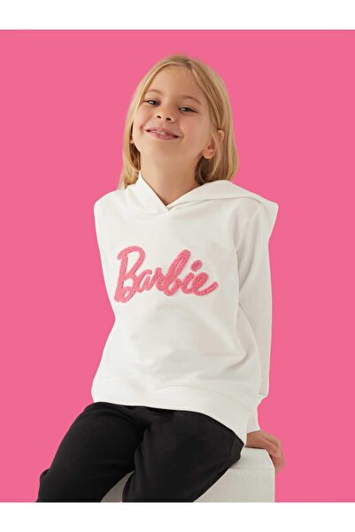 Barbie Cream Hooded Girl's Sweatshirt - Age 3-7