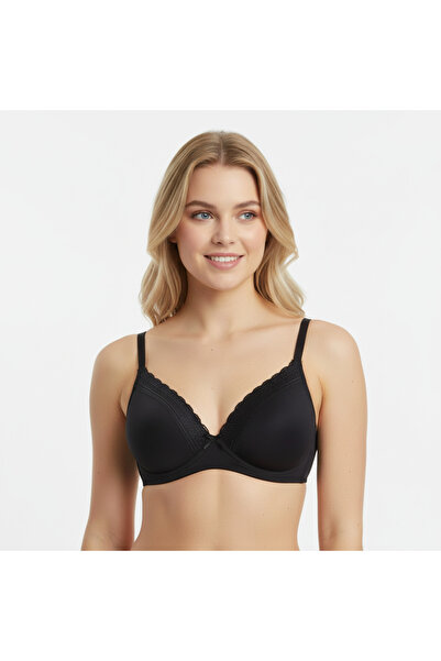 BONBON حمالة صدر ناعمة للنساء مزينة بالدانتيل بدون أسلاك وبدون حشوة BB2118