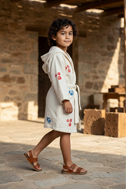 VAROL رداء حمام للأطفال مصنوع يدويًا بنسبة 100% من الأحجار العضوية - Pati