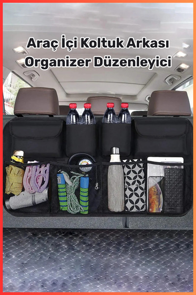 figiza منظم مقعد السيارة الخلفي منظم زجاجة كأس كتاب حامل الصحف