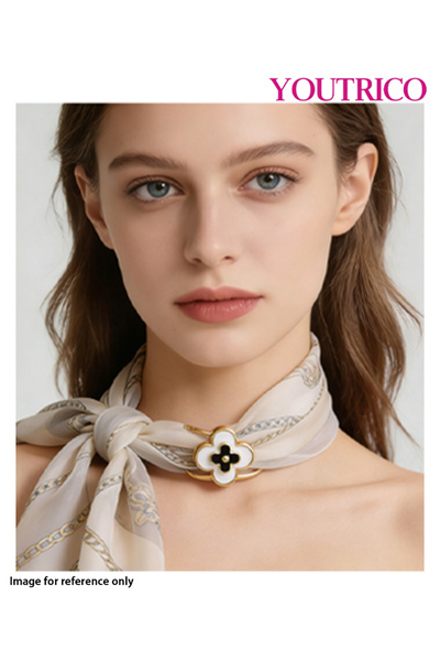 Youtrico Luxury Silk Scarf Buckle - High-End Elegant Accessory for Women