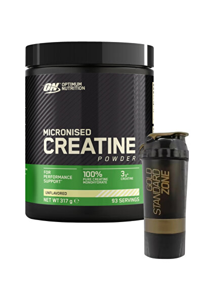 ON Optimum Nutrition Creatine (KREATİN) Aromasız 317g 93 Servis - Gold Shaker...