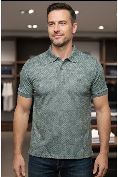 ADVANTE تي شيرت رجالي برقبة بولو مطبوع رقميًا من Güncüoğlu