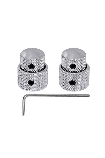 Choice طقمين من مقابض التحكم الفضية المتداخلة المزدوجة لغيتارات البيس الكهربا...