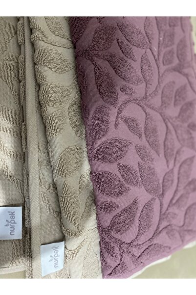 Nurpak 50x90 2'Lİ KAHVERENGİ HAVLU SETİ