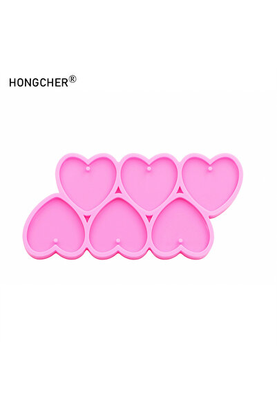 Choice Pink Shiny mirror pentagram epoxy resin silicone mold DIY earrings nec...