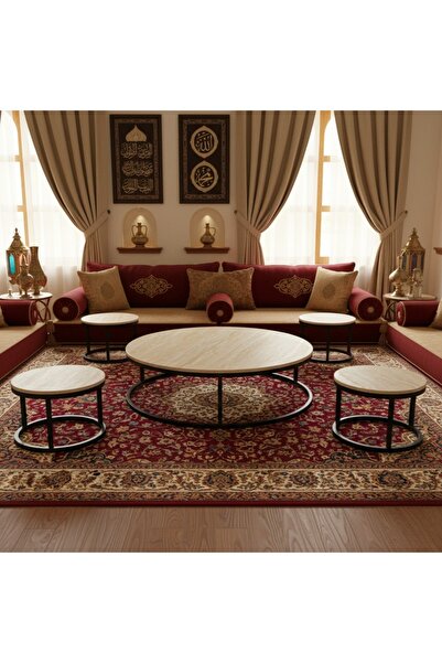 DEC4 Elegant round tea table set