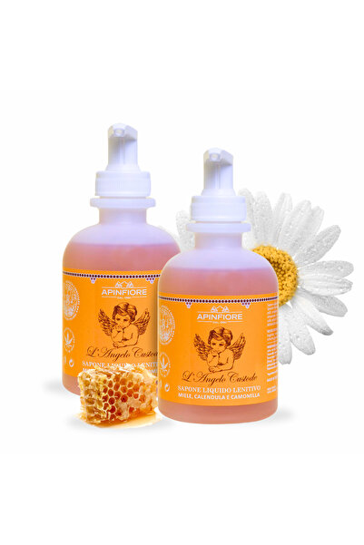 Apinfiore غسول لطيف للأطفال عضوي 250 مل × 2 - يحتوي على الكاليندولا والعسل وا...