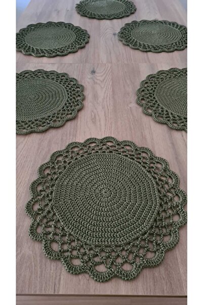 El örgüsü طقم سوبرا 6 قطع + مفرش طاولة