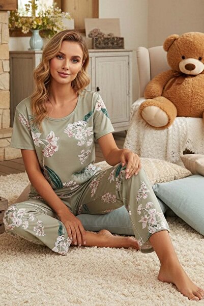 Merry See Комплект пижама с къс ръкав и щампа на цветя