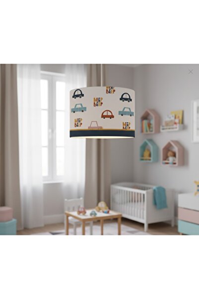 Evmila Araba Desenli Çocuk Odası Sarkıt Avize Modeli